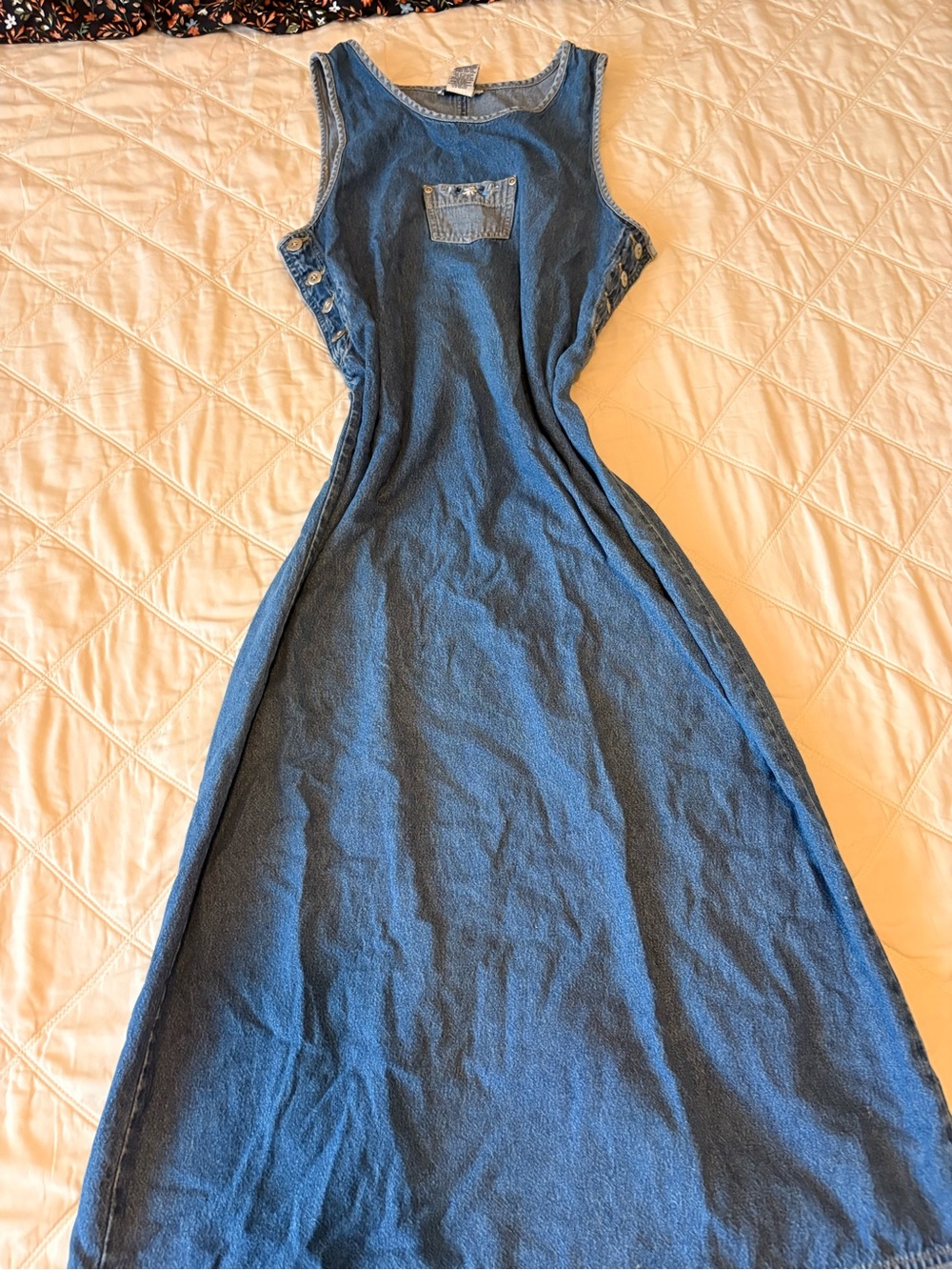 Basic Editions Denim Blue Sleeveless Maxi Dress